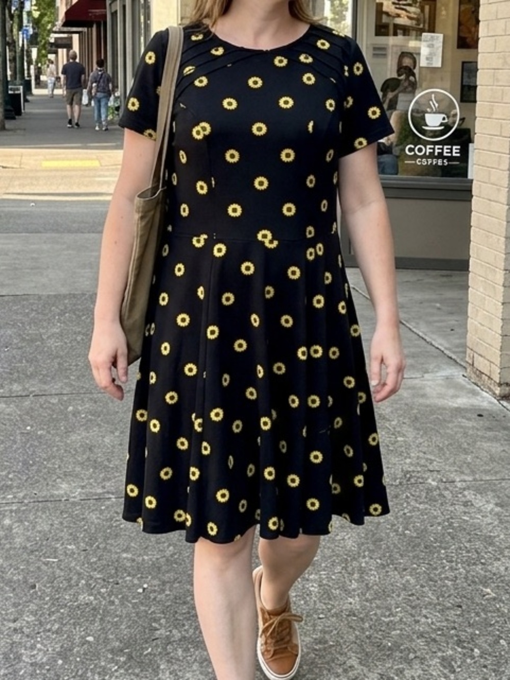 Unique Vintage x GB Sunflower Fit & Flare Dress Plus Size 1X Modest Retro  Boho